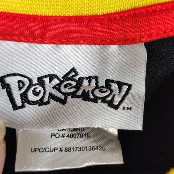 Pokemon Pikachu sleepwear pyjama boys size M black & grey with graphic - Picture 5 of 15
